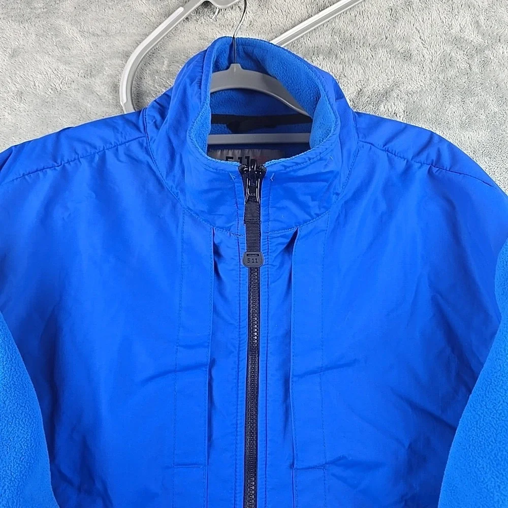 5.11 Tactical Series‎ Jacket Mens XL Cobalt Blue Fleece Full Zip Up Coat Flaw